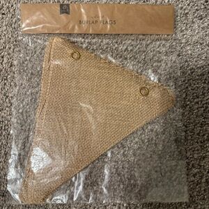 Rustic Burlap Triangle Flags